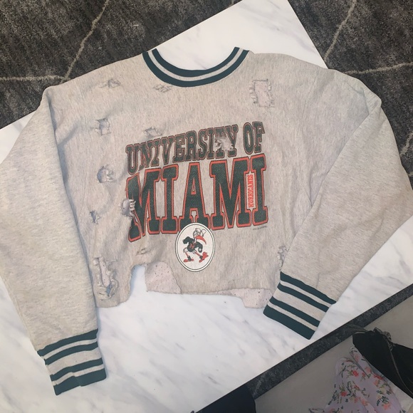 university of miami sweatshirt vintage